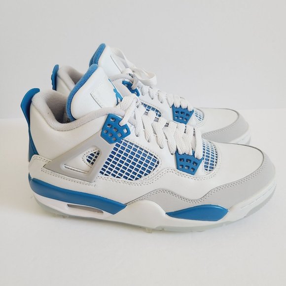 NEW Nike Air Jordan 4 Retro Golf Shoes CU9981-101 Size 6.5 Military Blue